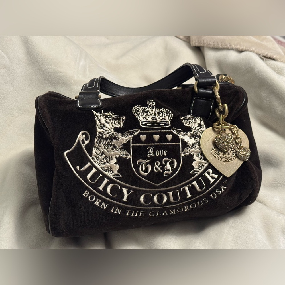 Juicy Couture Brown Velour barrel bag